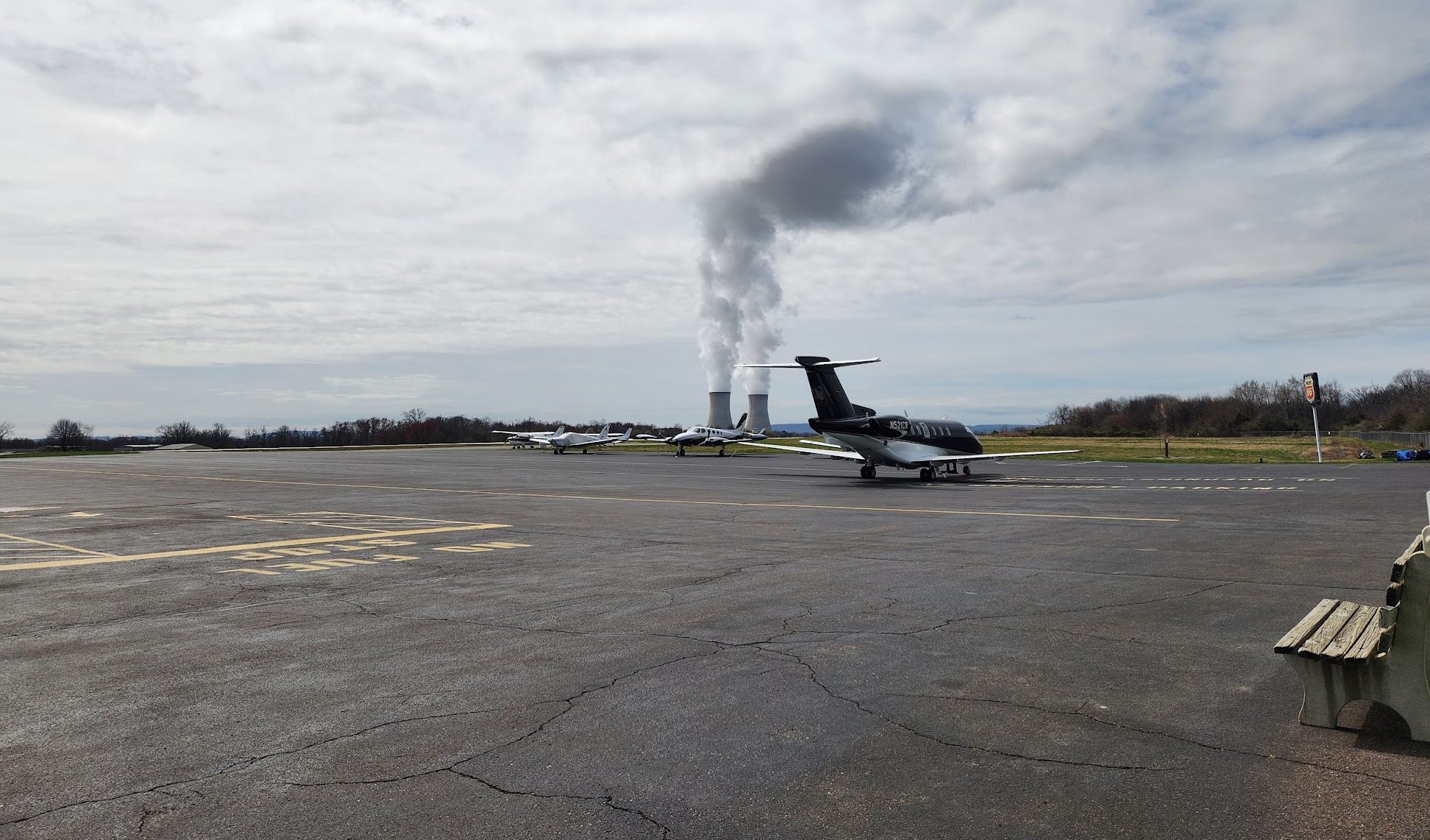 Heritage Field Airport outside the Pitcairn Aviation FBO terminal building